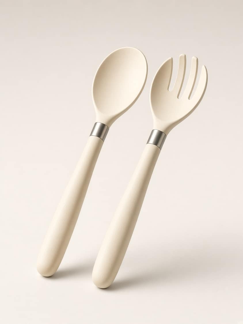 Natural Salad Server Set