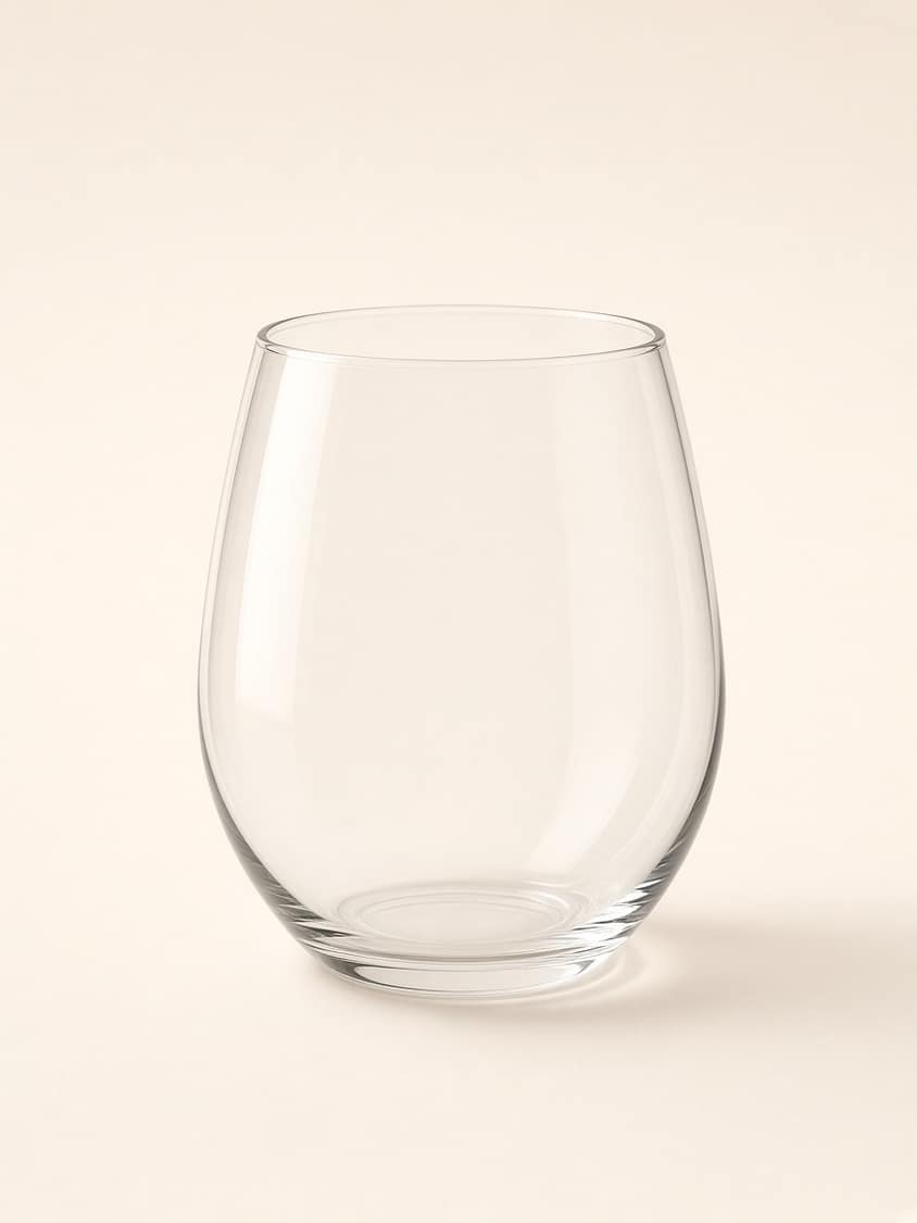 Warm Stemless Wine Glass